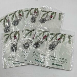 Plow & Hearth Pewter Pineapple Ornaments